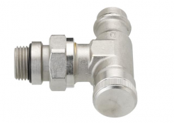 Клапан запорно-присоединительный радиаторный RLV 20, kvs 3,0 м3/ч, Py 10 бар, Тмакс 120°C, прямой, никелированный