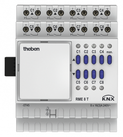 Модуль расширения RME 8 T KNX, 8 реле/4 привода, на DIN рейку