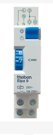 Электромеханический лестничный выключатель ELPA 9, 3-х проводное, 230 В, на DIN рейку, IP 20