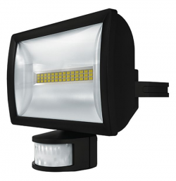 Датчик движения theLeda E20 BK, угол 180°, с LED прожектором 20 Вт, 1260 лм, черный, IP55