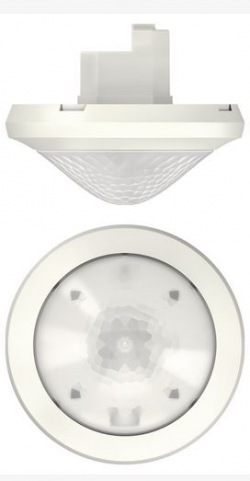 Датчик движения theMova S360-100 UP WH, потолочный, врезной, круглая зона обнаружения 360°, диаметр до 24 м, 2 канала, белый, IP40
