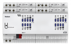 Диммер универсальный DM 4 T KNX, 4 канала, на DIN рейку, 8 модулей, IP 20