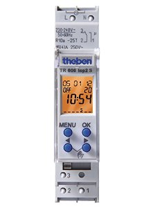 Таймер цифровой TR 608 top2 S, недельная программа, 1 канал, 56 ячеек памяти, на DIN рейку, IP 20