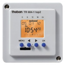 Таймер цифровой TR 684-1 top2, настенный, недельная программа, 1 канал, 56 ячеек памяти, IP 20