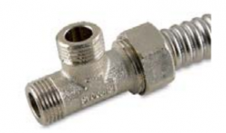 Тройник для ChillBooster, латунь, папа/папа/папа 1/2" -1/2" - 3/4"