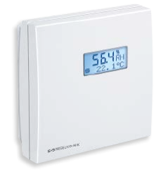Датчик влажности и температуры в помещении, 0…100 %  отн. вл., +/-3%, 0…+50°C, выходы 4...20 мA, дисплей, 1201-41B2-1200-000