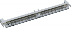 Колодки клеммные, винтовые, на держателе, для щитов Vector VE112 - VE318/Volta, 2х(1x25+8x16+8x10) кв.мм, латунь, пластик