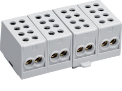 Отводящие зажимы магистральной линии, 4 полюса, на полюс 2x25/2x35 кв.мм