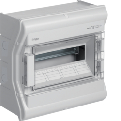 Щиток Vector, IP65, для уличной установки, до -25°С IK07, прозрачная дверь, 12М, УФ-стабилизированный, предразметка под метрические отверстия, пластик