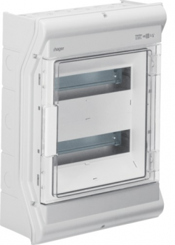 Щиток Vector, IP65, для уличной установки, до -25°С IK07, прозрачная дверь, 2x12М, УФ-стабилизированный, предразметка под метрические отверстия