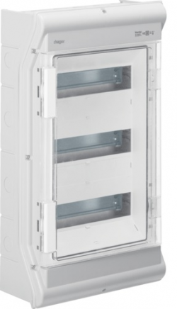 Щиток Vector, IP65, для уличной установки, до -25°С IK07, прозрачная дверь, 3x12М, УФ-стабилизированный, предразметка под метрические отверстия