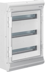Щиток Vector, IP65, для уличной установки, до -25°С IK07, прозрачная дверь, 3x18М, УФ-стабилизированный, предразметка под метрические отверстия