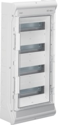 Щиток Vector, IP65, для уличной установки, до -25°С IK07, прозрачная дверь, 4x12М, УФ-стабилизированный, предразметка под метрические отверстия