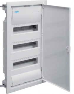 Щиток для пустотелых стен, Volta, IP30, 3x12М, DIN43871, глубина установки 90мм, RAL9010