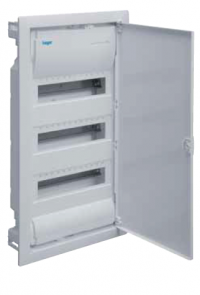Щиток для сплошных стен Volta, IP30, 3x12М, DIN43871, глубина установки 90мм, RAL9010