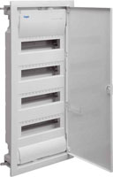 Щиток для сплошных стен, Volta, IP30, 4x12М, DIN43871, глубина установки 90мм, RAL9010