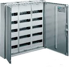 Щиток открытой установки, секционный, с оснасткой, IP44, 1100x1050x161мм (ВхШхГ), две двери, RAL9010
