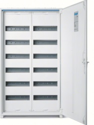 Щиток открытой установки, секционный, с оснасткой, IP44, 950x550x161мм (ВхШхГ), одна дверь, RAL9010,