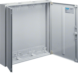 Щиток открытой установки,секционный, без оснастки, IP44, 800x800x161мм (ВхШхГ), две двери, RAL9010