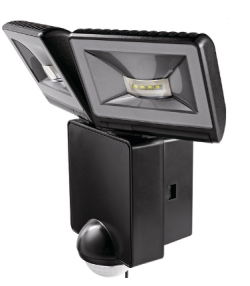 LUXA 102-140 LED 16Вт датчик движения, угол 140°, с LED прожектором 16Вт, 3000K, черный, IP44, ЗАМЕНА для 1020934