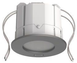 Датчик присутствия инфракрасный PlanoSpot 360 KNX DE, потолочный, врезной, пассивный, квадратная зона обнаружения до 8x8 м, IP20, цвет серебро
