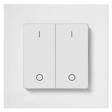 Переключатель ENOCEAN AP222, двухклавишный, с символами I/O, титаново-белый