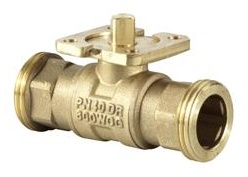 Шаровой клапан, двухходовой, внешняя резьба, PN 40, DN 50, KVS 96