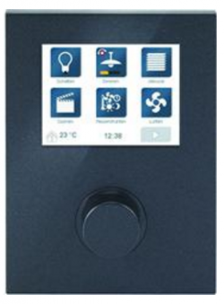 Контроллер комнатный Contouch UP 204 со встроенным модулем сопряжения с шиной, карбоновый металлик, 5WG1204-2AB21