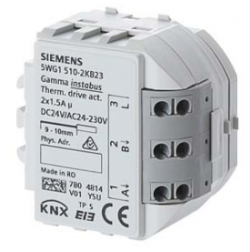 Термопривод, 2 x 1,5 A, AC 24...230 V / DC 24 V, 5WG1510-2KB23