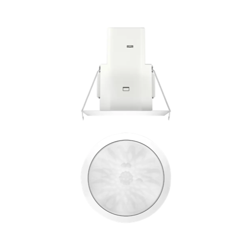 theMova S360-101 FLAT DE WH, датчик движения, 8м, 2 канала, врезной монтаж, IP54, белый