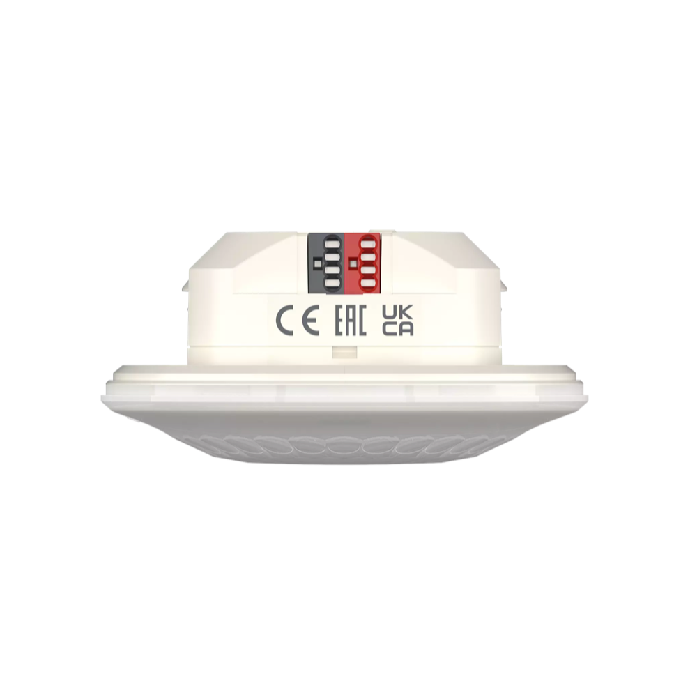 LUXA 103 S360-12 KNX UP WH, комбинированный датчик (присутствие, освещенность, температура), 360°, Ø12м, потолочный, в монт. коробку, IP54, белый