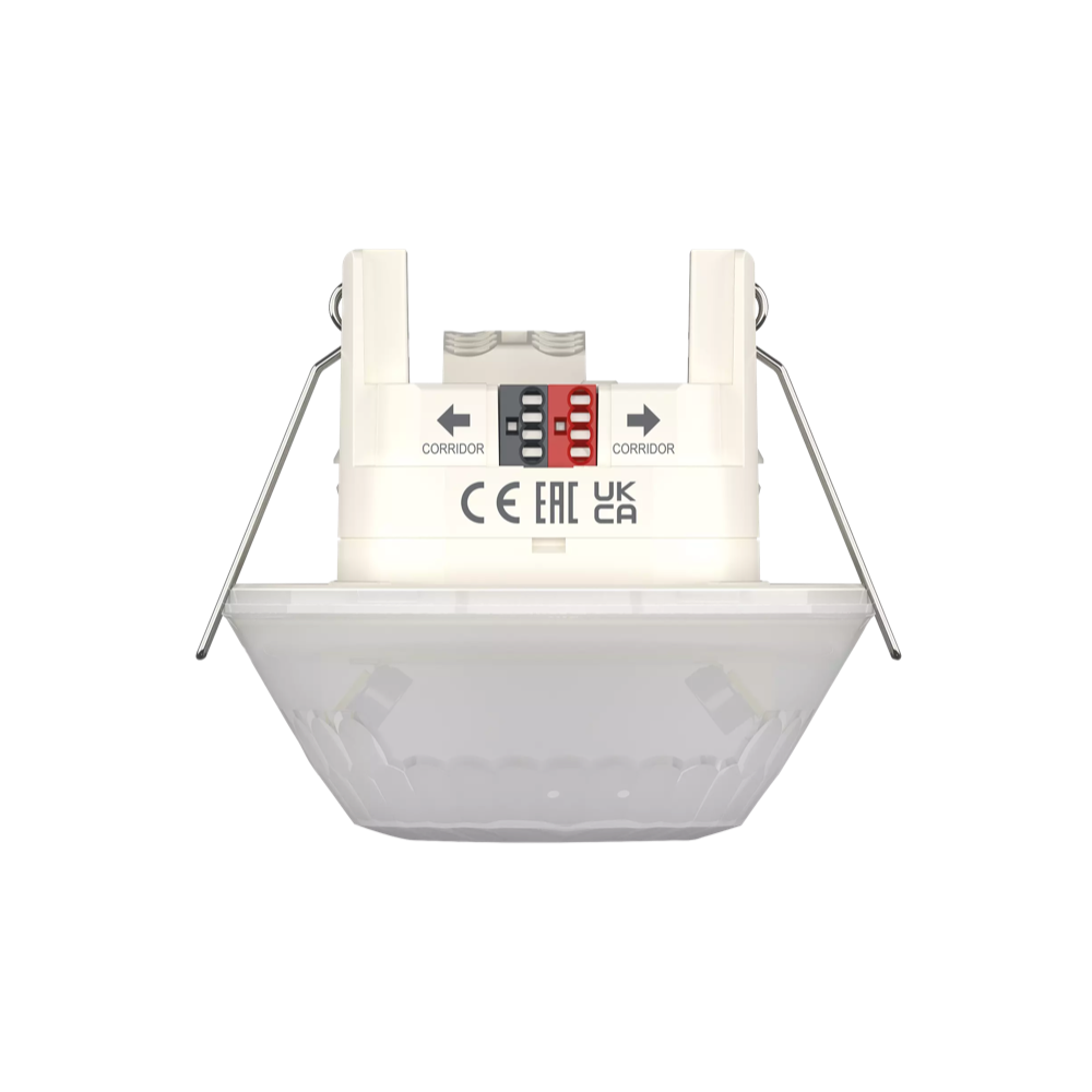 LUXA 103 S360-28 KNX DE WH, комбинированный датчик (присутствие, освещенность, температура), 360°, 28x5м, врезной, IP54, белый
