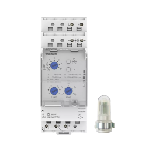 LUNA 110 plus AL, фотореле, 110-230VAC, 16A, 2,6кВт, датчик накладного монтажа IP55