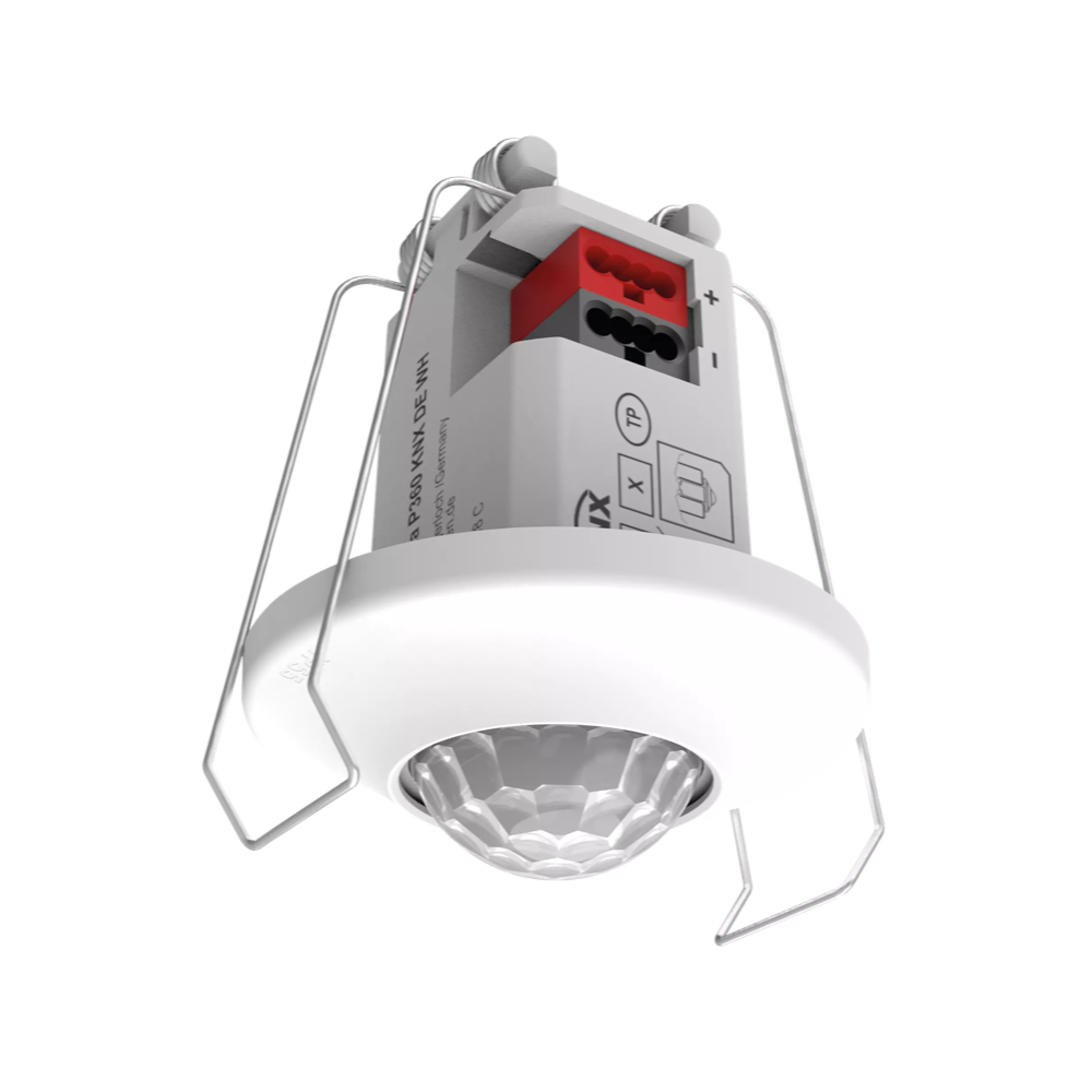thePiccola P360 KNX DE WH, комбинированный датчик (присутствие, освещенность, температура), 360°, Ø8м, потолочный, врезной, IP54, белый