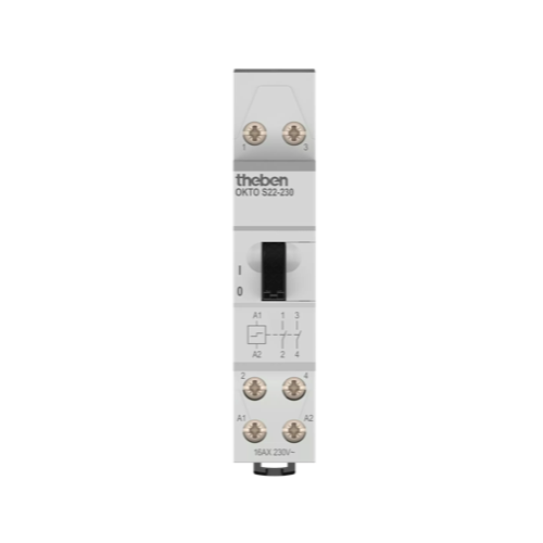 OKTO S22-230, реле импульсное электромеханическое, 230В, 2х 16А, 1ТЕ, DIN, IP20