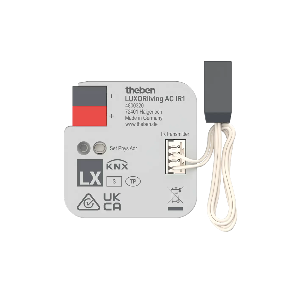 LUXORliving AC IR1, Split Unit Gateway, ИК-шлюз для управления cплит-системой, скрытый монтаж, IP20