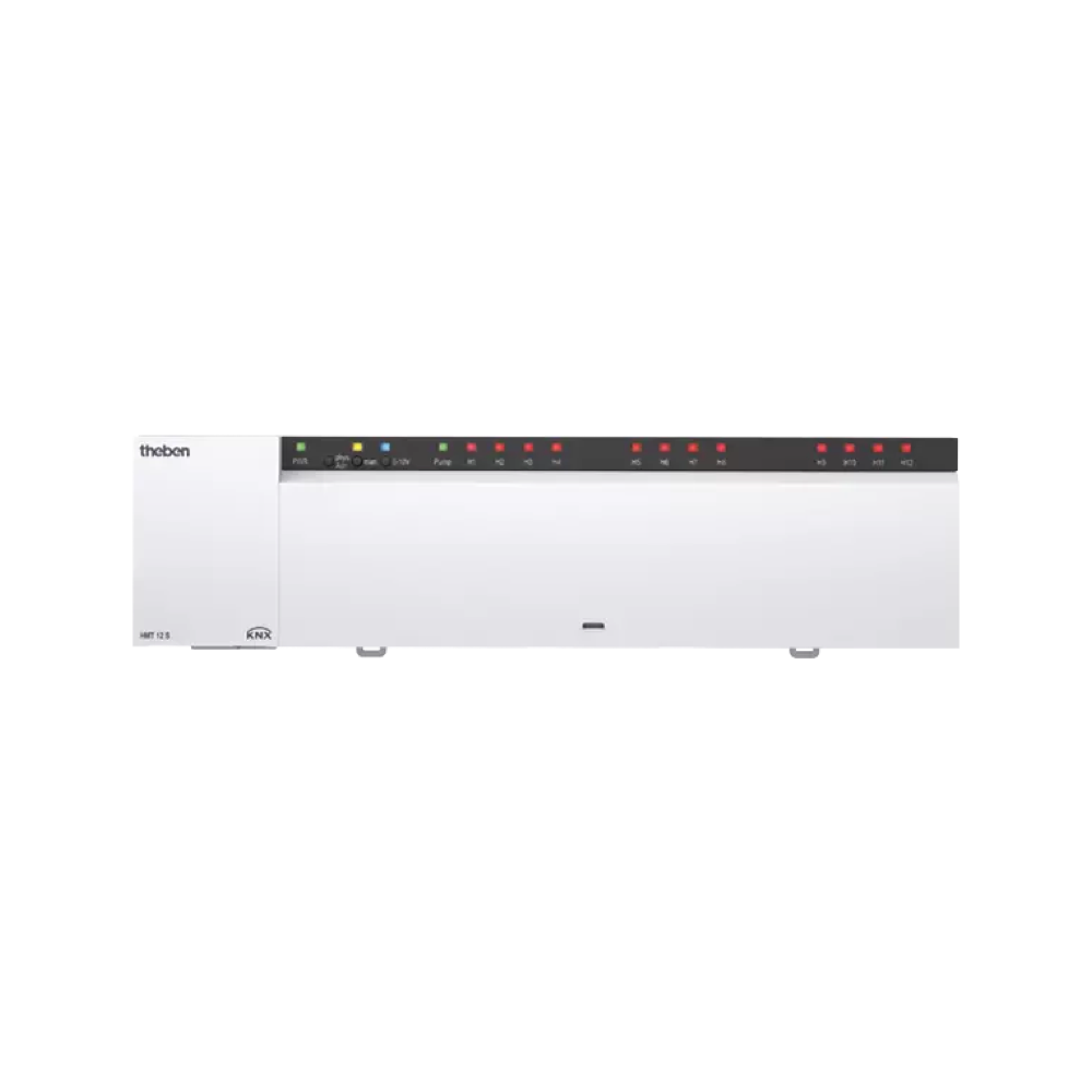 HMT 12 S KNX, контроллер отопления, 1x 240V/5A, 12х 24VDC (PWM) / 0-10VDC