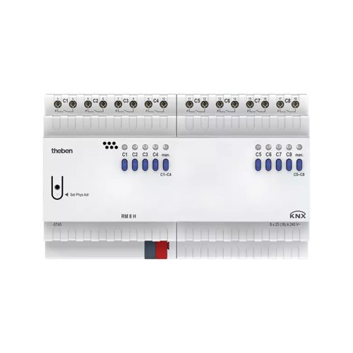 RM 8 H KNX, бинарные выходы, 25А, 8 каналов, DIN, 8ТЕ