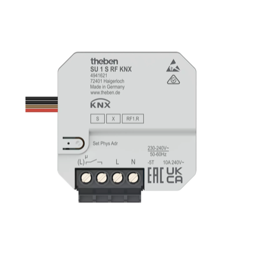 SU 1 S RF KNX, бинарные выходы, 1 канал, 1x NTC (рекоментуем арт. 9070496), скрытый монтаж