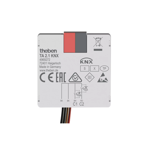 TA 2.1 KNX, универсальные бинарные входы/выходы, 2х 5В/3мА, IP20, скрытый монтаж