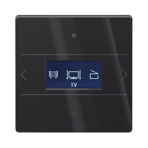 iON 108 KNX G BK, комнатный контроллер с терморегулятором, стекло, черный