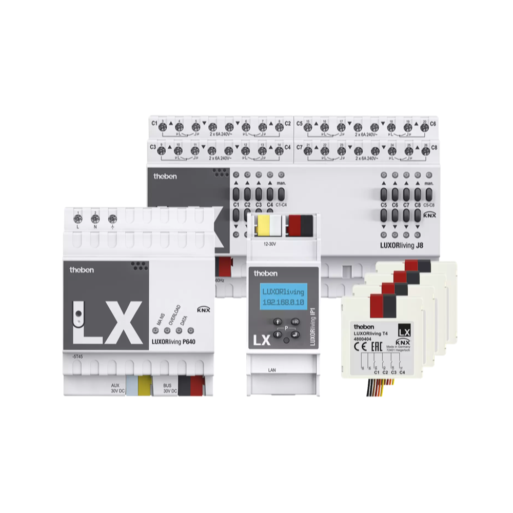 LUXORliving Set 4 “shutters basic“, 1x IP1, 1x P640, 1x J8, 4x T4