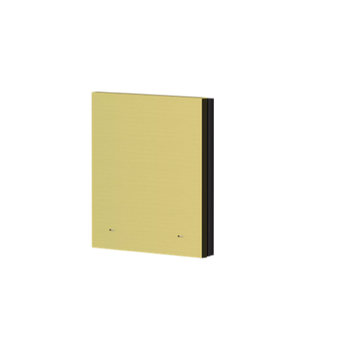 iONprime PB 1R MBR, накладка 1 клавиша, метал, матовая латунь