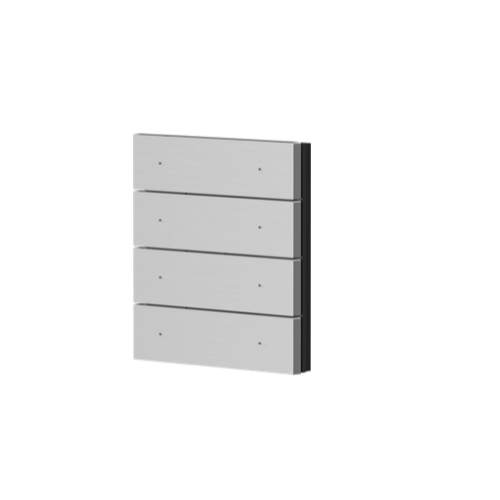 iONprime PB 4R ABR, накладка 4 клавиши, метал, матовый алюминий