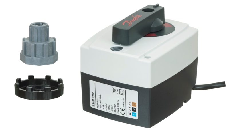 Электропривод поворотный Danfoss 082H0232 AMB 182, 10 Н·м, 230 В AC, трехпозиционный, IP42