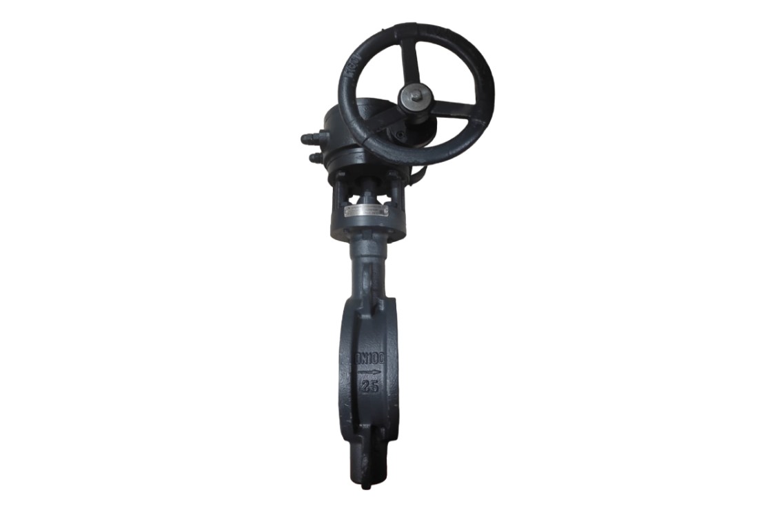 Затвор дисковый поворотный Ридан ЗДМ 2WG, DN400, PN25, межфланцевое, ручной редуктор (082X4770R)