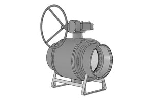 Стальной шаровой кран Ридан RJIP Premium RB/WW/WG DN600 PN25, стандартный проход (065N0186GR)