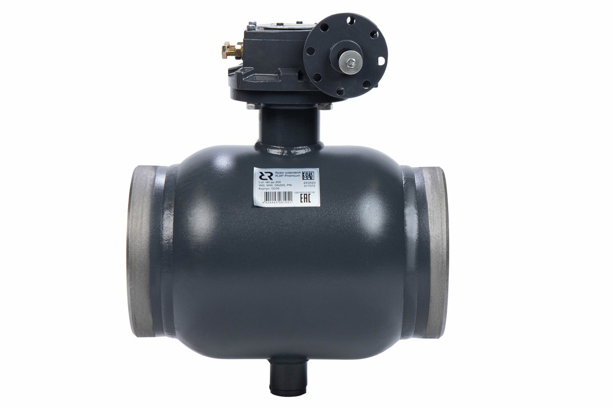 Стальной шаровой кран Ридан RJIP Premium RB/WW/GF DN200 PN25, стандартный проход (065N0157GR)