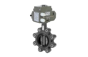Затвор дисковый поворотный Ридан ЗДМ, DN200, PN16, резьбовые проушины, электропривод АМБ (082X4873R)