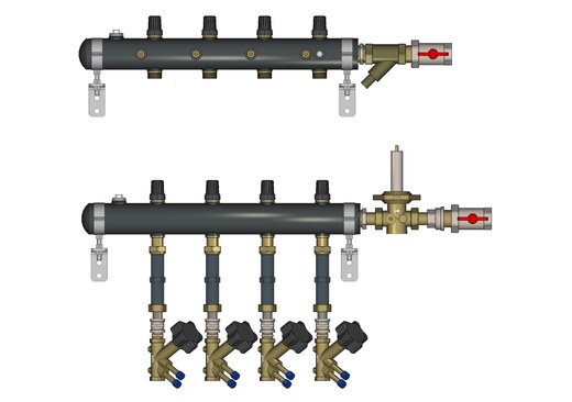 Этажный распределительный узел Ридан TDU.5R DN50-7R-20-APT15-MVT15 (162L2054R)